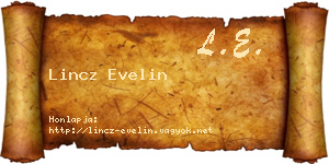 Lincz Evelin névjegykártya